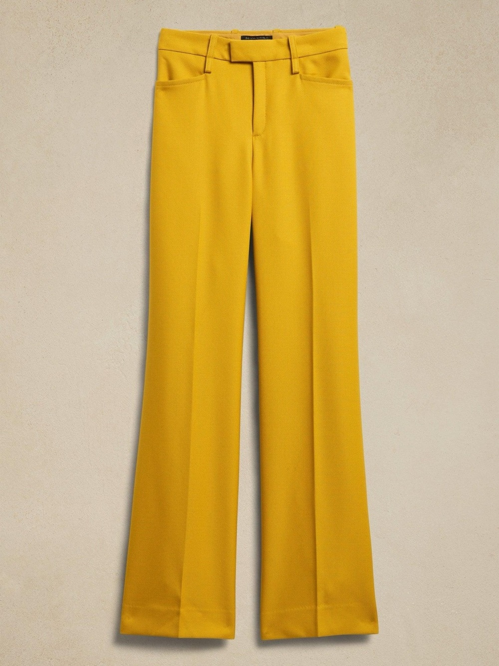 Banana Republic yellow Wide-Leg wool Trousers